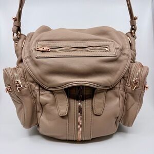 Alexander Wang Convertible Lambskin Mini Marti Backpack in Latte